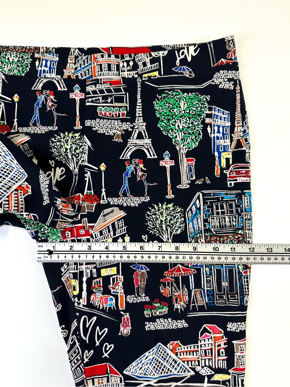 Joseph Ribkoff Paris Sketch Print Crop Pull-On Stretch Pants Size 14 - Picture 4 of 12